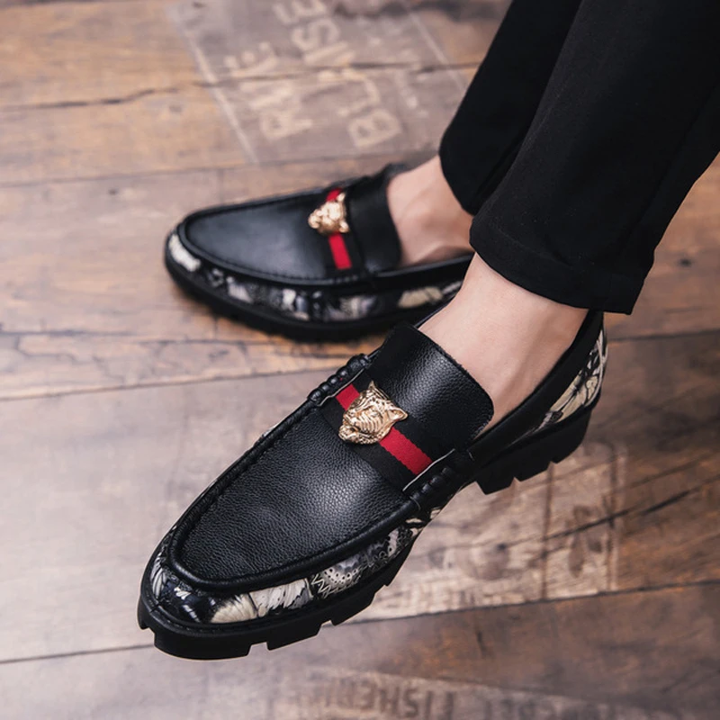 Брендовые роскошные дизайнерские кожаные туфли Модные Повседневные Мужские