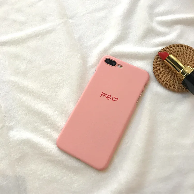 Чехол для телефона Me love you Couple для iphone 6 6s 7 PLus Чехлы карамельный цвет Жесткий Чехол для ПК для iphone 6 6s 7 Чехол Capa Fundas