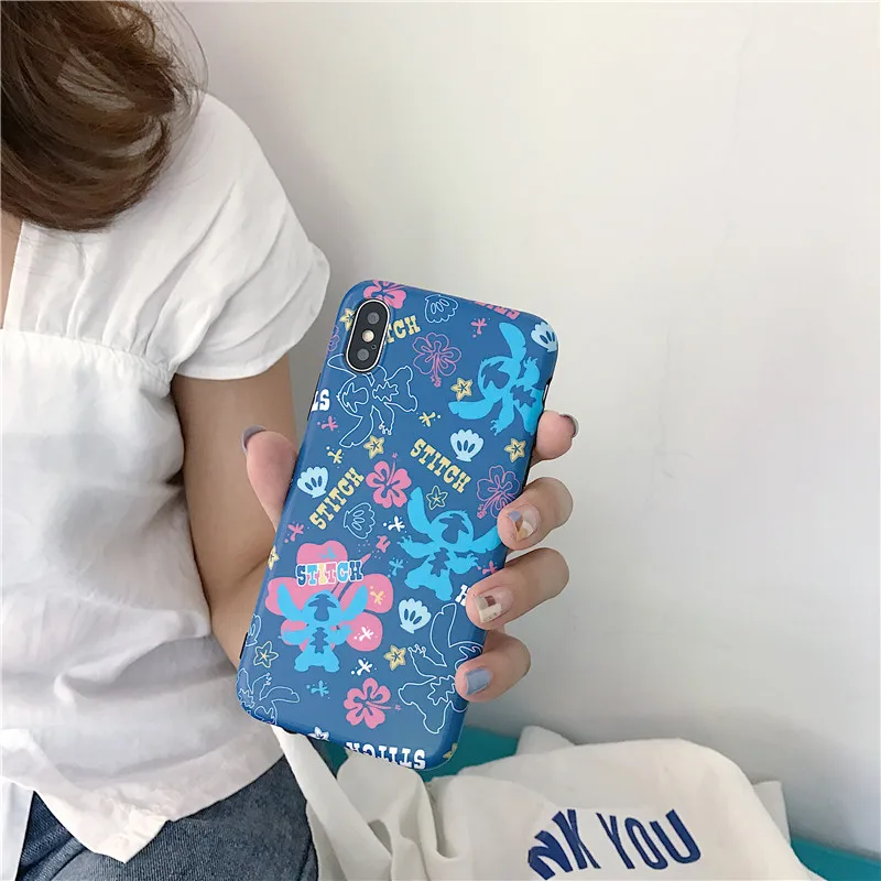 Микки стежка чехол для телефона iphone X 8 7 6 6s мультфильм Лило и Стич мягкого IMD