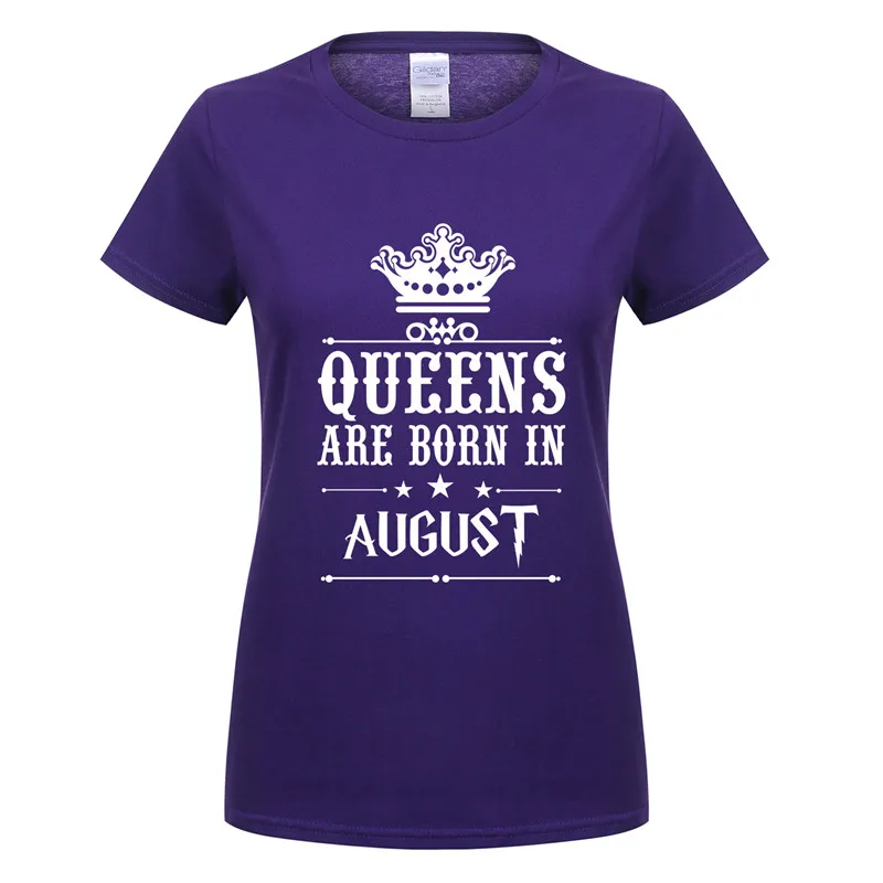 Omnitee подарок на день рождения Queens родились в августе футболка хлопковые топы