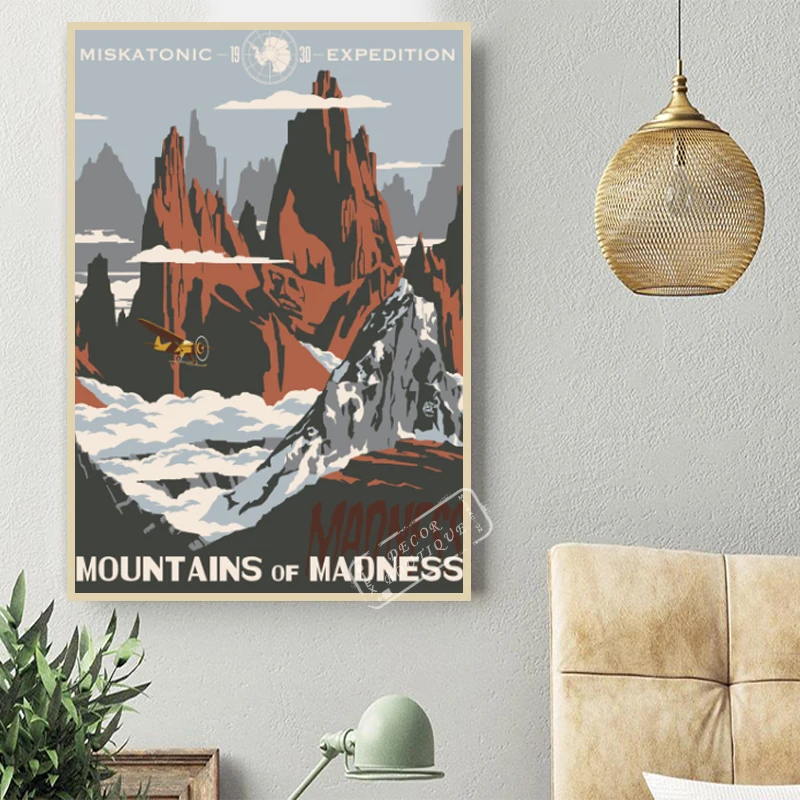 1930 Expedition Mountains of Madness Travel винтажный Ретро Крафт плакат декоративный DIY настенный
