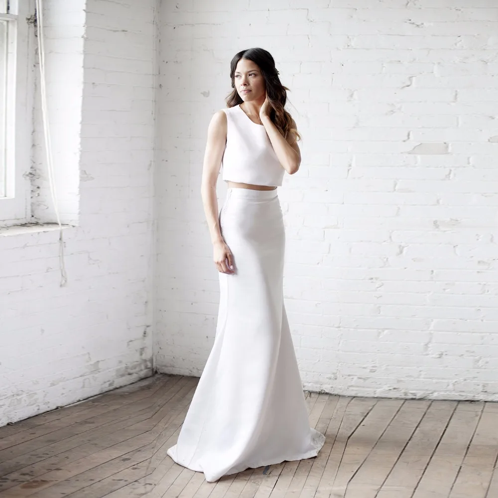 Elegant Simple Long White Mermaid Skirts For Women To Photoshoot Side Zipper Style Custom Made Adult Female Skirt Saias New