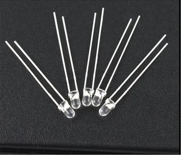 Круглые прозрачные светодиодные бусины 3 мм красные желтые синие зеленые белые