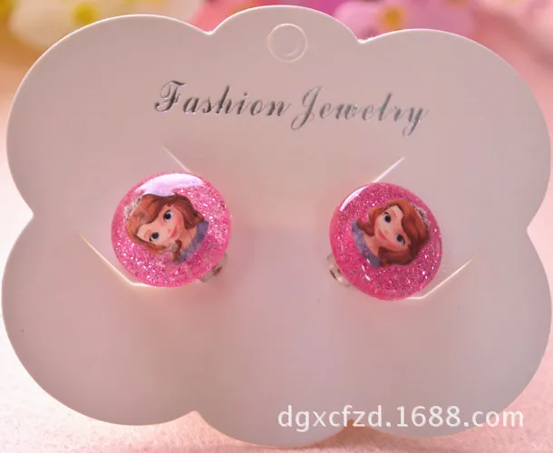 2 шт. disney Мультфильм Замороженные Дети клипсы клипсовые Эльза Принцесса Девушка Косметические игрушки аксессуары серьги гвоздики подарок для детей