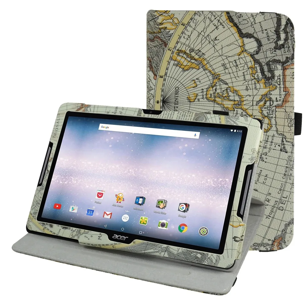 

360 Degree Rotary Rotating Leather Cute Case Cover For 10.1" Acer Iconia One 10 B3-A30 Tablet