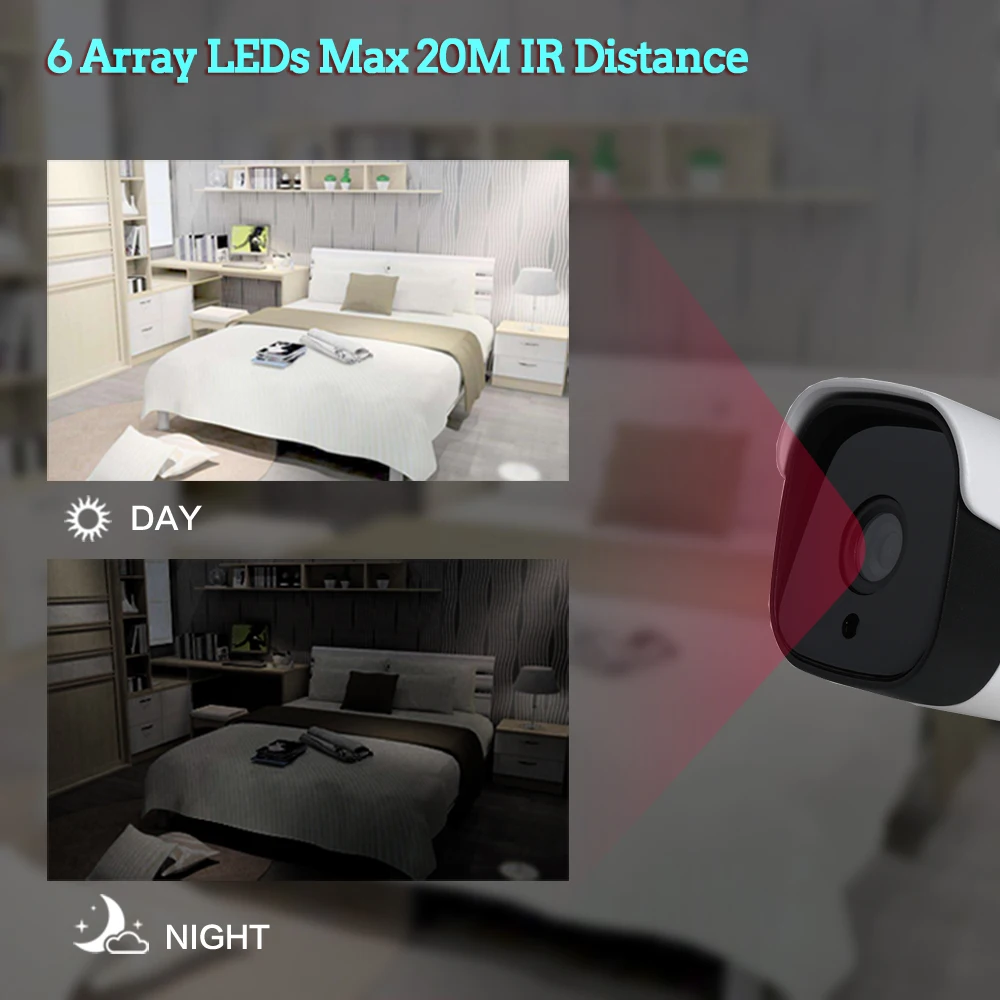 Wi Fi камера hamrotte Onvif Yoosee 1080P 960P 720P беспроводная наружная ночного видения Поддержка
