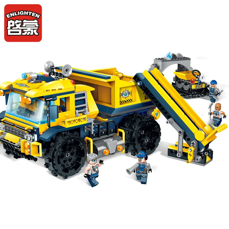 Enlighten строительный инженерный строительный блок Technic Kyanite Squad Ploration Base 5 фигурок 753 шт. развивающие Кирпичи Игрушки - Цвет: 2411 No Original Box