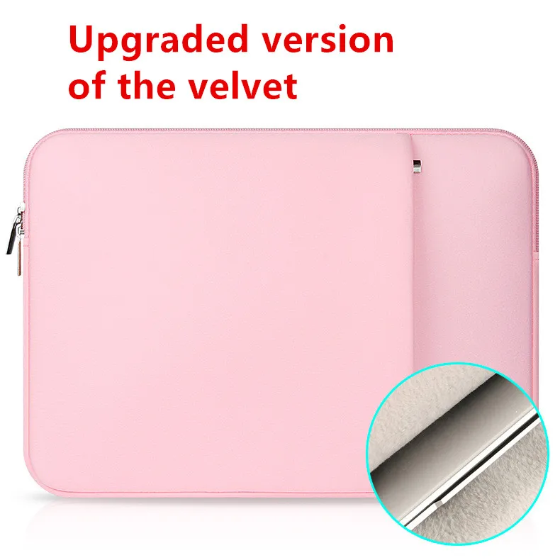Мягкий чехол-сумка для ноутбука Macbook Air 11 12 14 15 15,6 Pro retina 11,6 13,3 дюймов сумки на молнии для Mac Book Pro 13+ пух - Цвет: Model 4 Pink