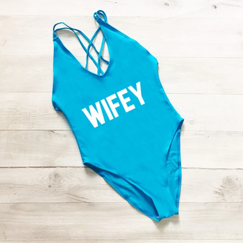 Женский слитный купальник WIFEY купальник-монокини с чашками пуш-ап лямка через шею