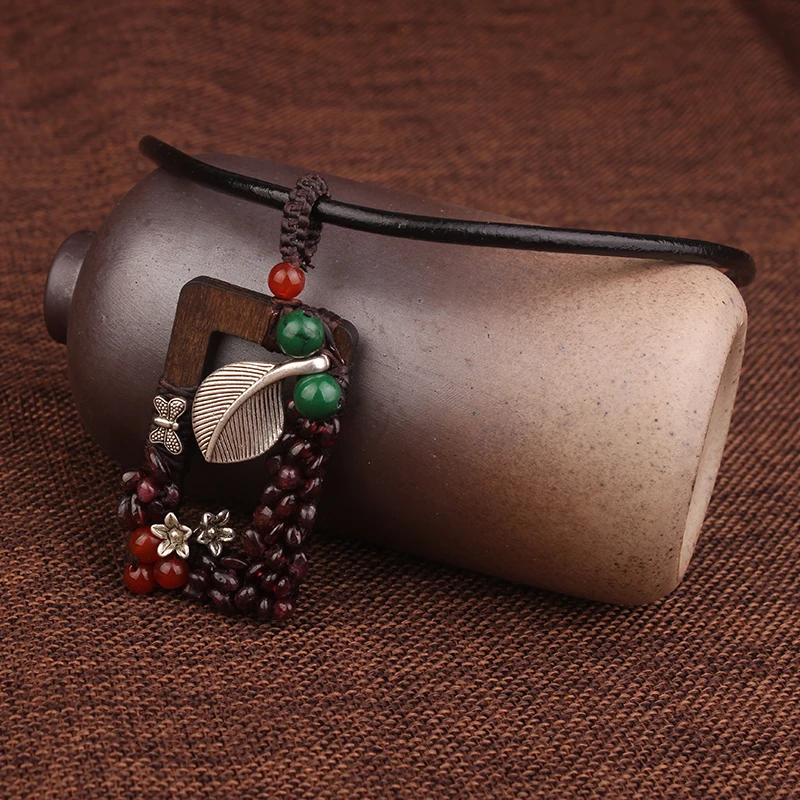 Этнические ювелирные изделия этнические камни красный камень гранат дерево