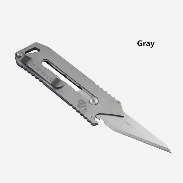 Gray EDC Открытый Многофункциональный инструмент титановый сплав тактические EDC карманные режущие инструменты Мини ножи для кемпинга инструменты для выживания - Цвет: Gray