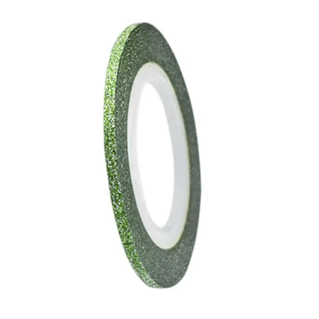 green 2mm Beauty Shiny Glitter Art Striping Tape China Line Casual, Party, Dating Decoration Sticker Tips Nail Art - Цвет: green 2mm