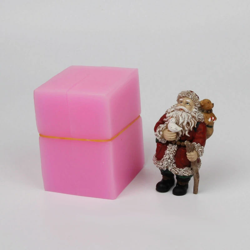 DIY 3d santa Christmas man Food-grade handmade silicone soap cake decoration candle mold | Дом и сад