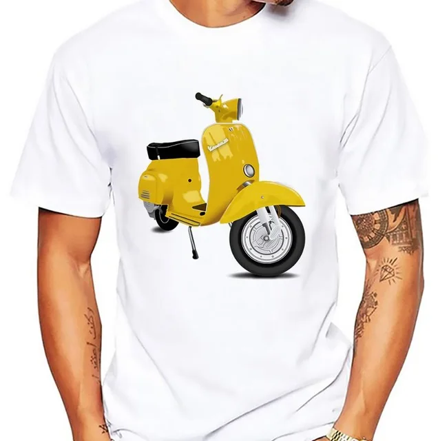 Классическая мужская футболка vespa бренд jollypeach новинка Повседневная homme удобная