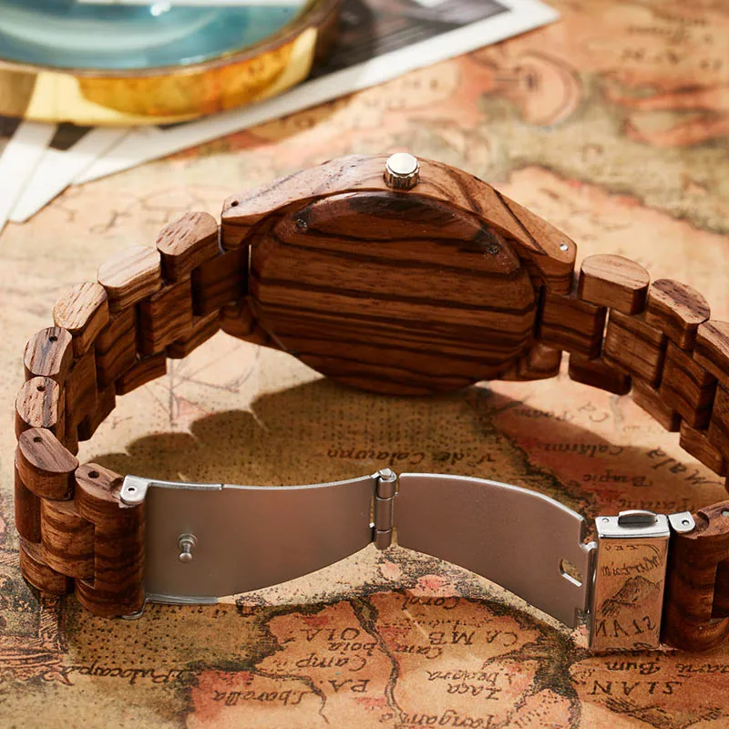 

Top Brand New Solid Wood Wristwatch Mens Women Wrist Quartz Watch Men Ladies Strap Simple Roman Numerals Wooden Vintage Watches