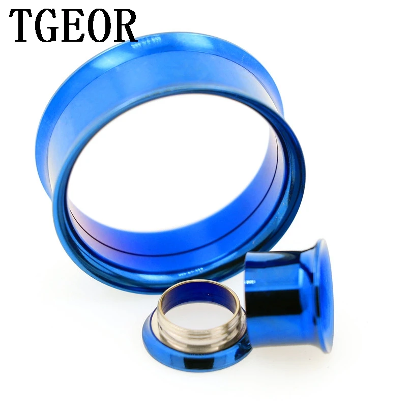 130 шт. туннели с титановым покрытием из нержавеющей стали|ear tunnel|flesh tunneldouble flare |