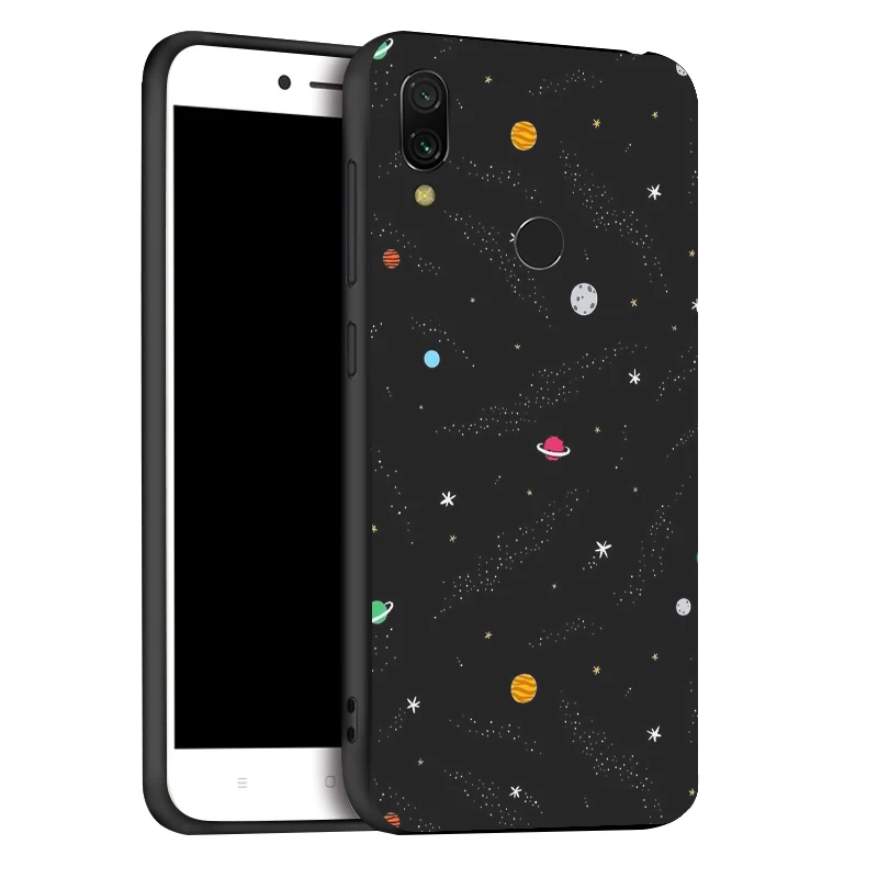 Ojeleye Модный черный силиконовый чехол для Xiaomi Redmi 7 Чехол для Xiaomi Redmi Note 7 8 S2 Note 5 Pro 5a Prime чехол