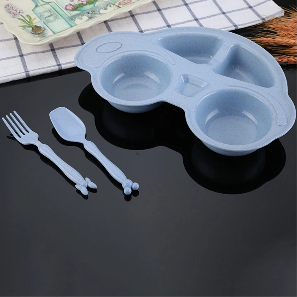 3 шт. детская бамбуковая посуда для детей твердая форма кормления автомобиля