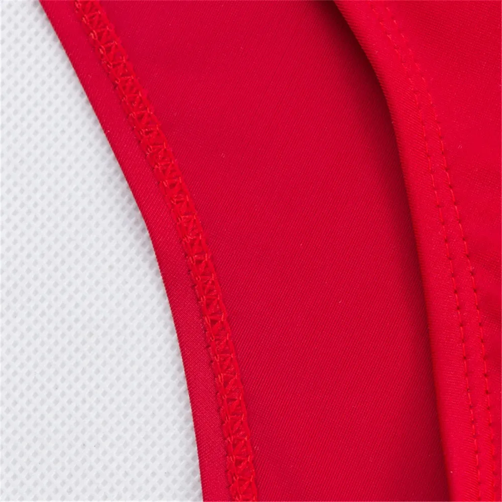 Новый сплошной красный слитный купальник сексуальный боковой полый женский