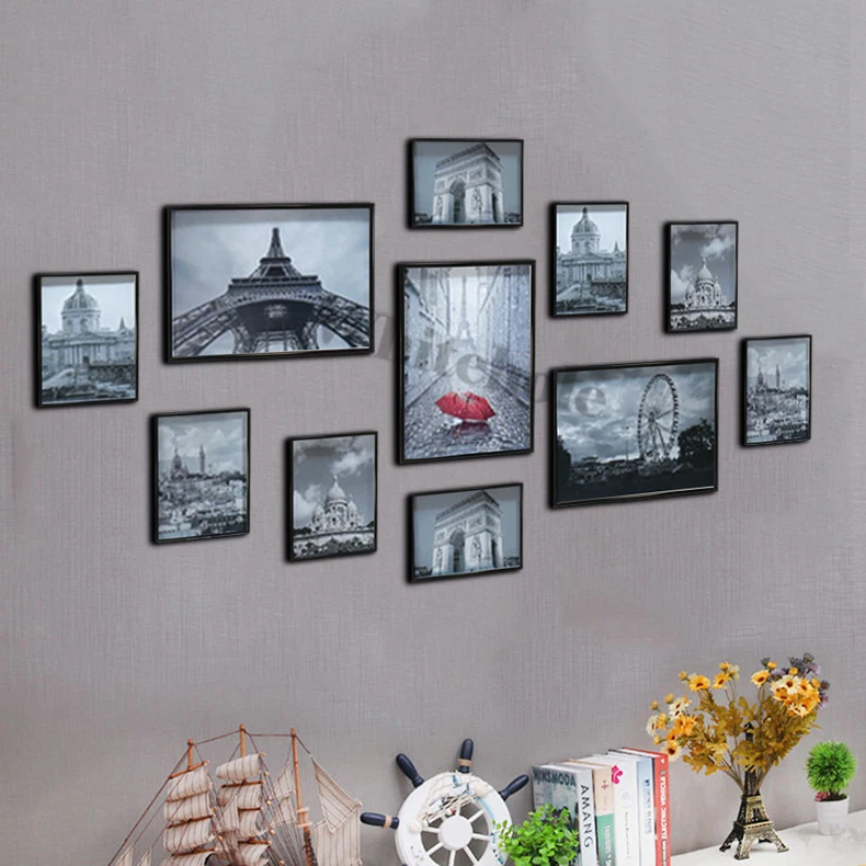 11 шт Wall Art металлическая рамка для картины для настенный 7-дюймовый A4 фоторамка алюминиевая изображение подарок рекомендация Home Decor