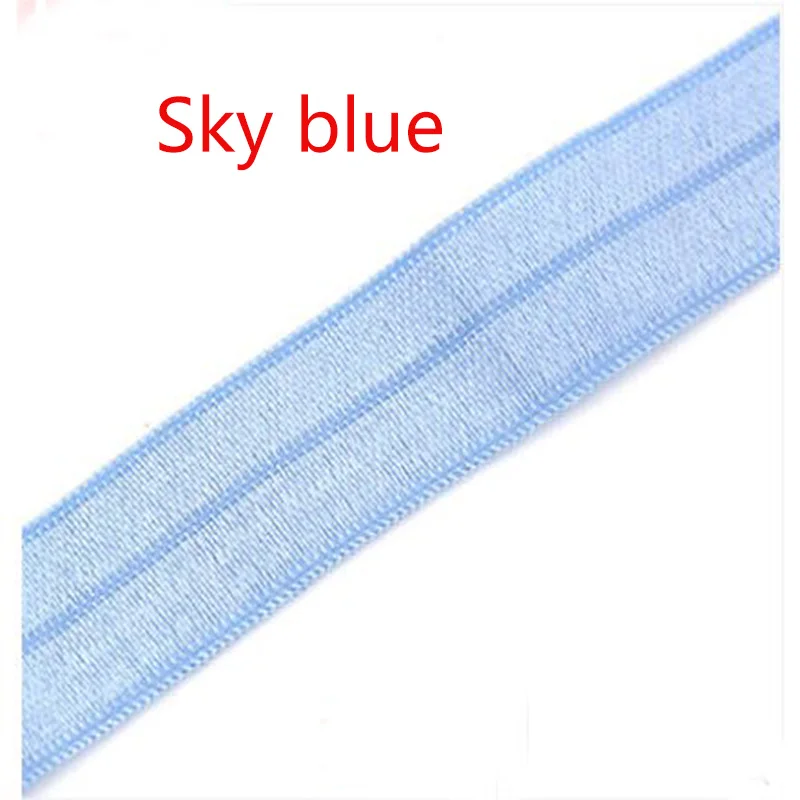 sky blue 1,5 см широкий эластичный кант Пояс Нижнее белье лента нижнее белье, эластичная лента ткань окантовка полоса спортивная лента для нижнего белья 100 см/лот - Цвет: sky blue