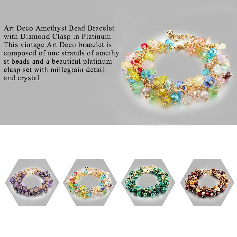 Женский браслет с бусинами CHICVIE золотистого цвета подвеской в виде цветка и