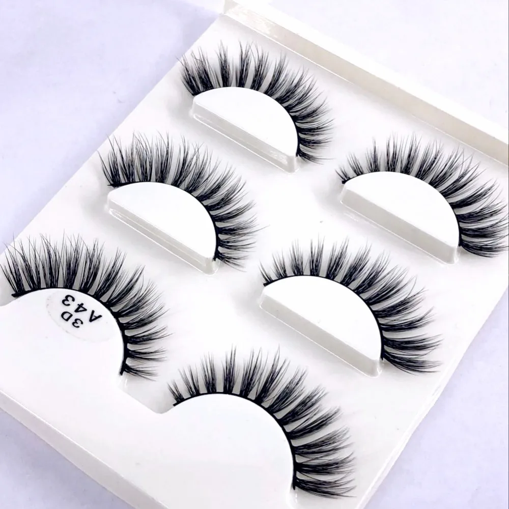 

50 boxes /150 pairs Sexy 100% Handmade 3D mink hair Beauty Thick Long False Mink Eyelashes Fake Eye Lashes Eyelash High Quality