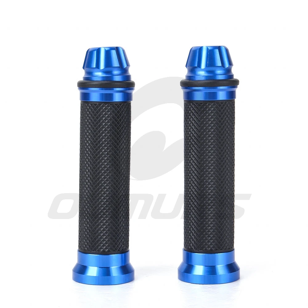 

OUMURS Universal Rubber Carved Motorcycle Handle Grips For Dirt Bike Pit Bike Motocross Handgrips Blue For Honda kawasaki Yamaha