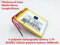 best battery brand size 855085 3 7v 4600mah lithium polymer battery with protection board for tablet pcs pda digital products