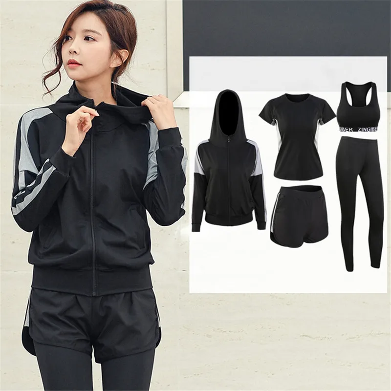 Профессиональный спортивный женский комплект из 5 предметов быстросохнущие