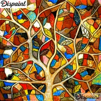 dispaint full squareround drill 5d diy diamond painting oil painting tree embroidery cross stitch 3d home decor a10622