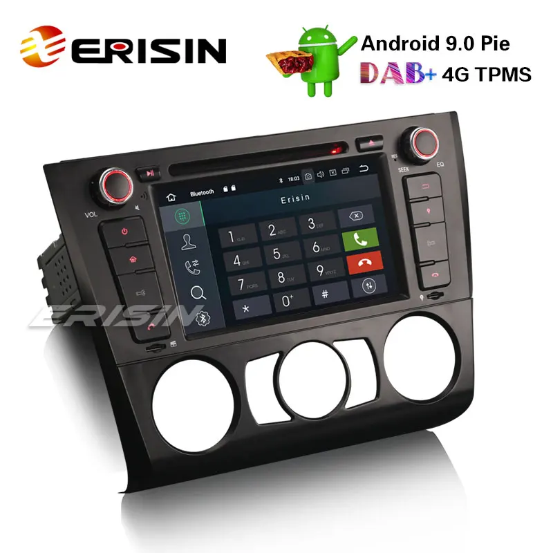 Erisin ES4840B 7 &quotавтомобильный стерео Android 9 0 DAB + DVD SWC GPS для BMW 1 серии E81 E82 E88 SatNav Wifi
