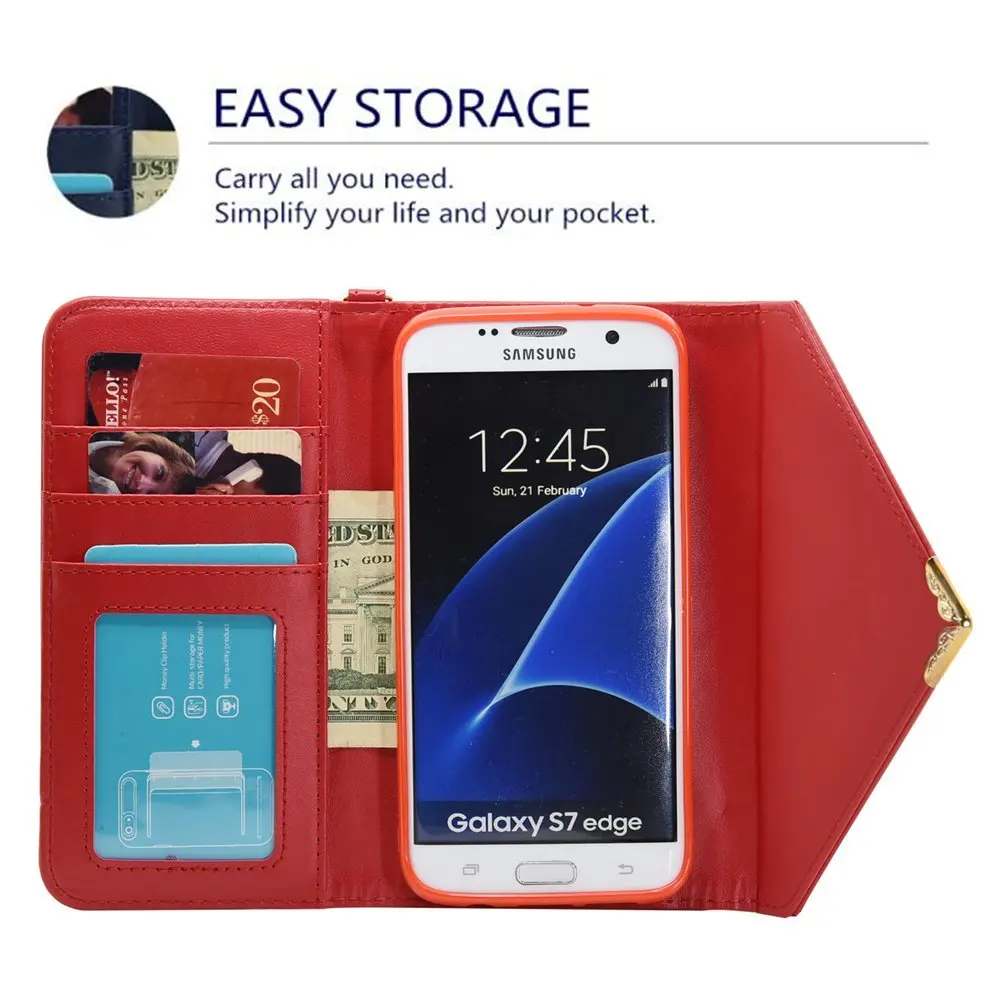 Чехол для Iphone X 8 7 6 S 5 5S samsung Galaxy S7 Edge S8 Plus Note конверт флип кожаный кошелек чехол карт