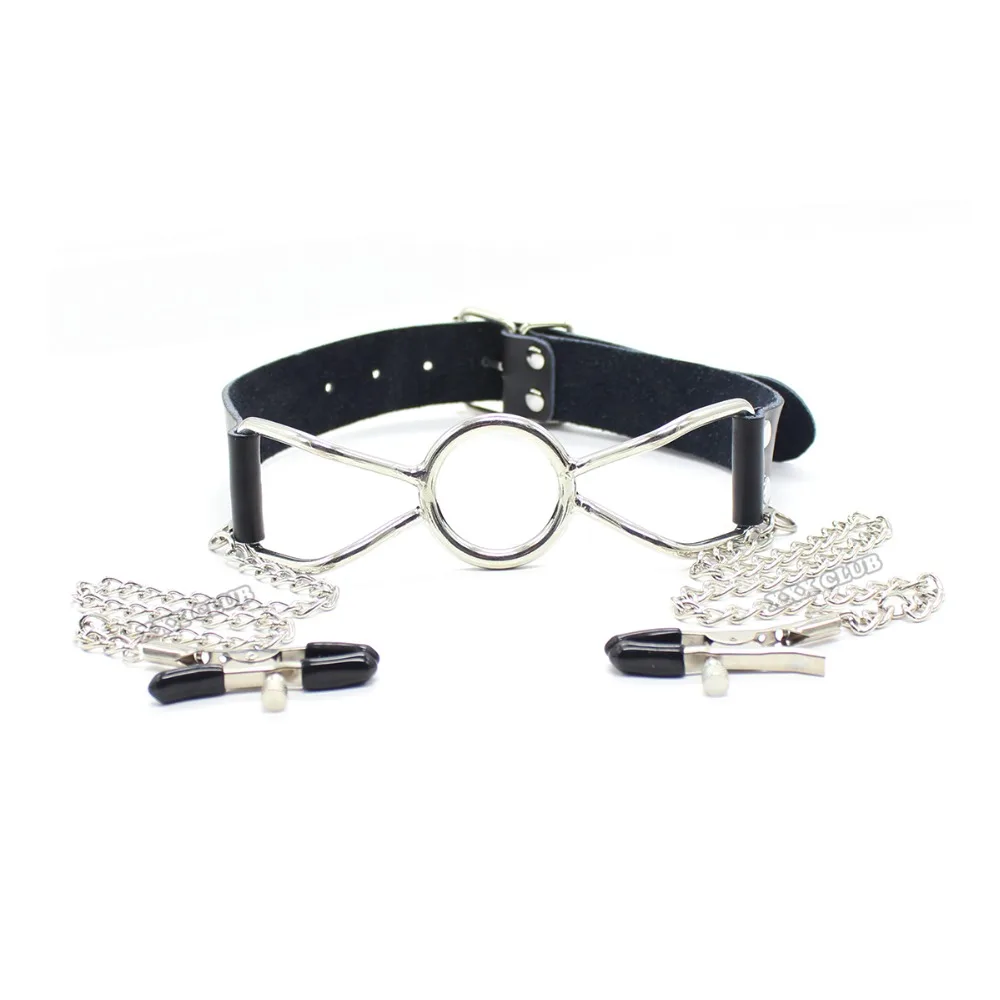 Тиерри кольцо кляп с зажимом для сосков Фетиш Секс-игрушки флирт во время