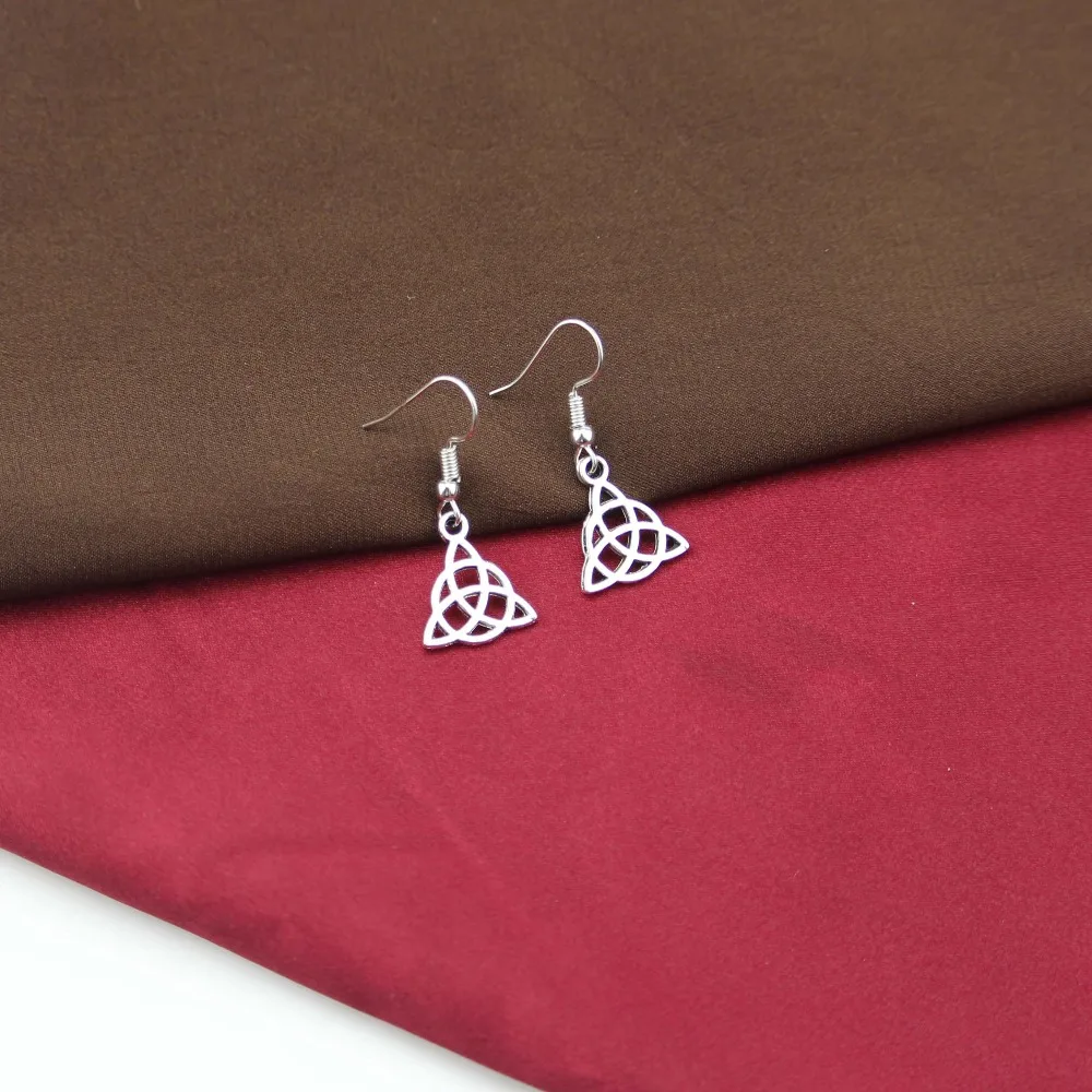 Trinity узлы серьги Triquetra ирландское треугольный Шарм Подвески простыня модное