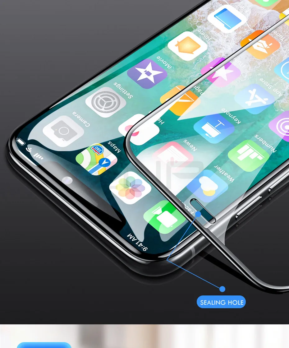 ZNP 100D Защитное стекло для iPhone 7 Защита экрана iPhone 8 Xr Xs Max закаленное стекло на iPhone X 6 6s 7 8 Plus Xs стекло