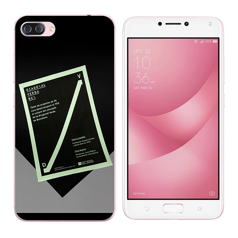 Phone Cases for Asus Zenfone 4 Max ZC554KL Silicone 5.5&quot Life Printing Black and white Cover Bags |