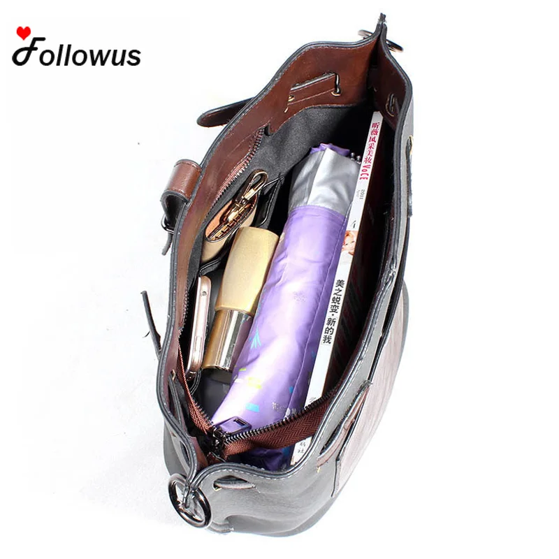 Для женщин ведро Сумки 2017 известный дизайнер через плечо из искусственной кожи с