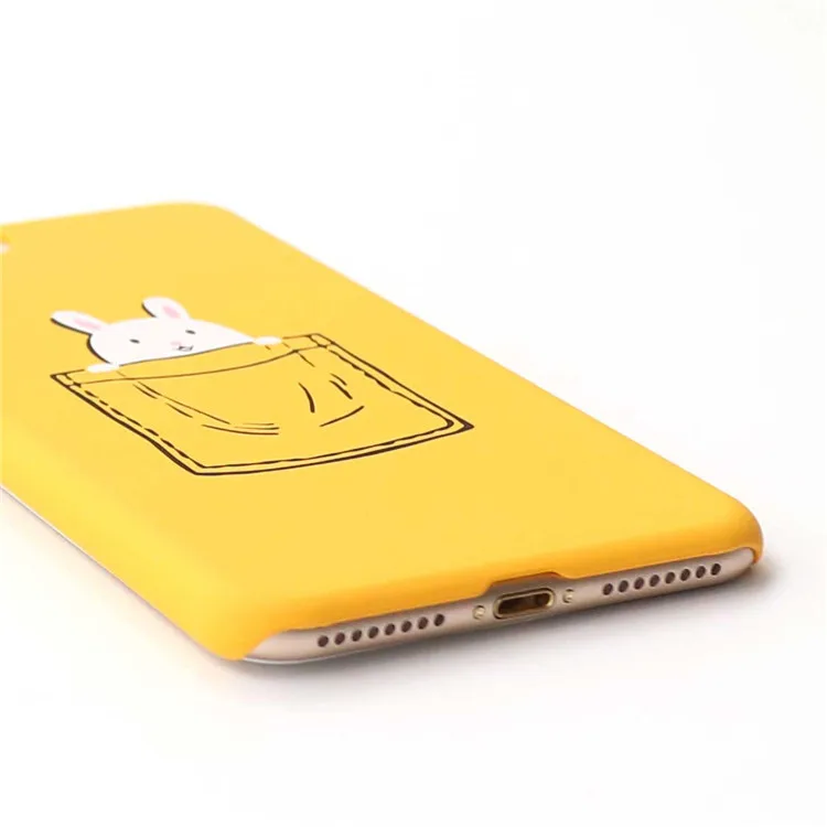 Чехол для iPhone 6 Plus 6S 7 8 Puls X XS с мультяшным животным карманом и кроликом пластиковый