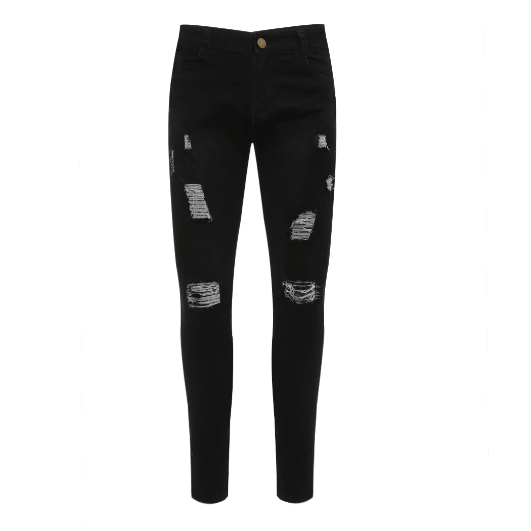 Новинка 2018 модные мужские джинсы рваная уличная одежда рваные потертые