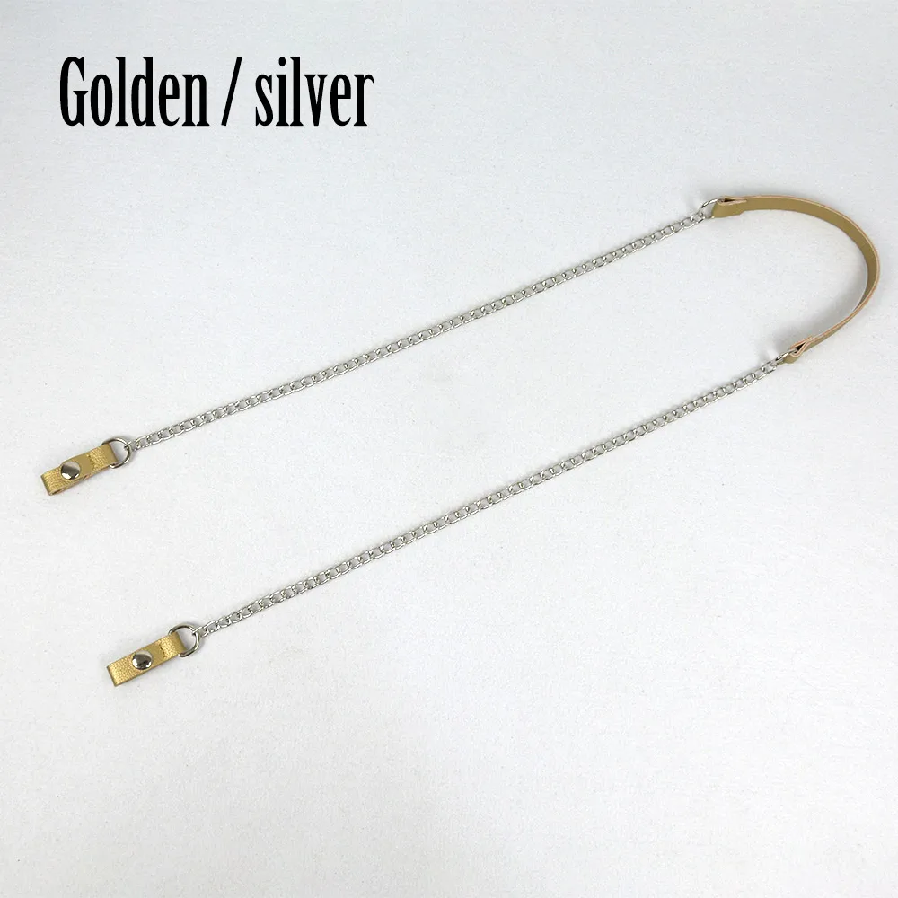 golden silver Новинка, цветная длинная сумка на плечо, крепление на цепочке, крепление на ремешке из искусственной кожи, застежка-зажим для opoket Obag O Bag - Цвет: golden silver