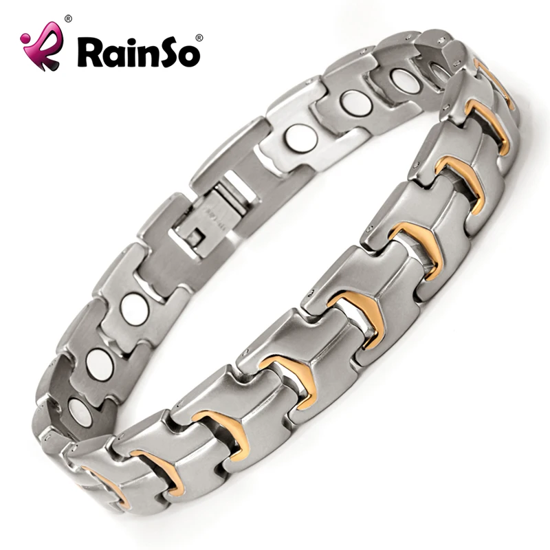 Лечебный магнитный браслет для мужчин из нержавеющей стали 316L медицинский
