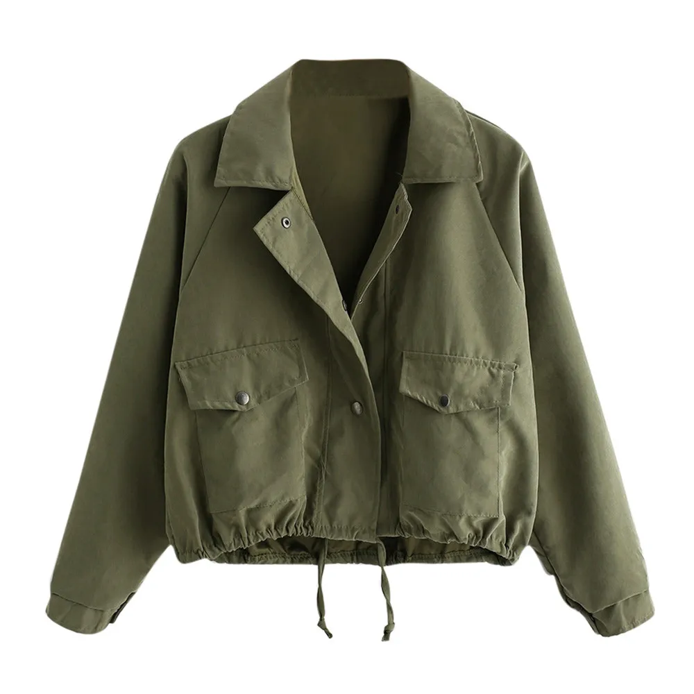 Куртка на пуговицах в Корейском стиле осень 2018 Женская куртка Харадзюку модная