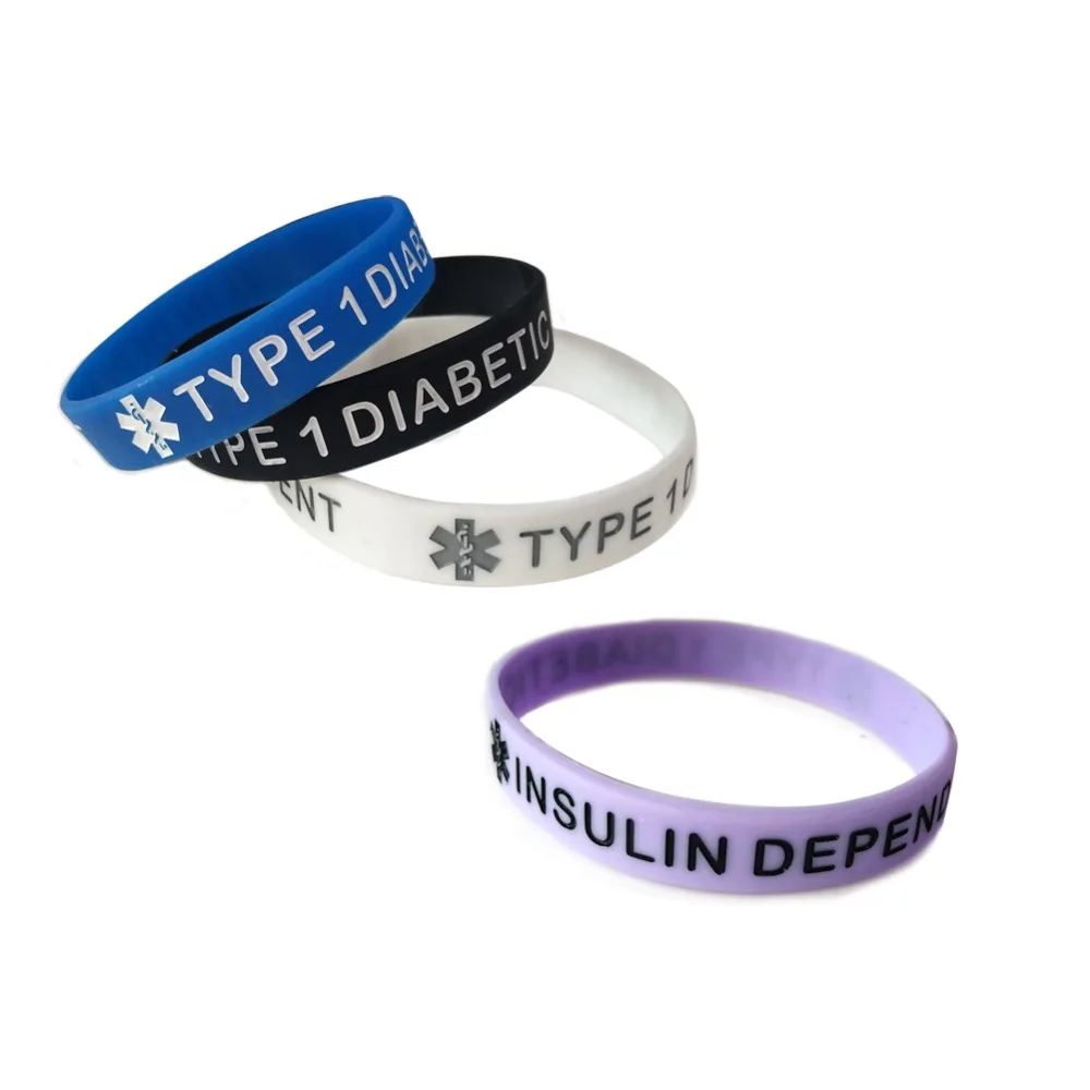 Силиконовый браслет для мужчин и женщин с медицинским оповещением экстренного