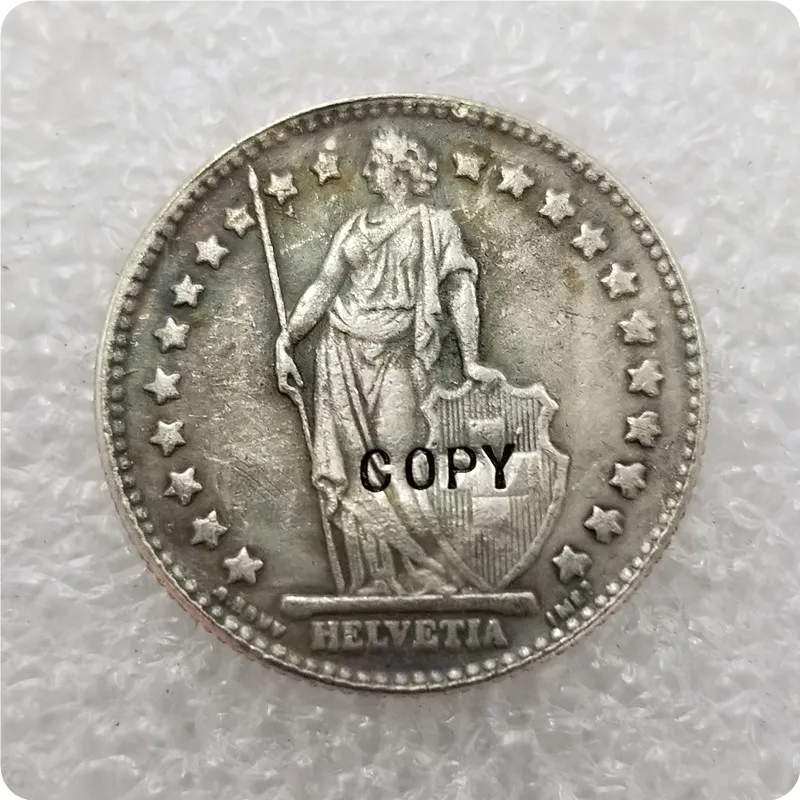 1896-B Швейцария 1 Франк Монета КОПИЯ памятные монеты-копия монет медаль