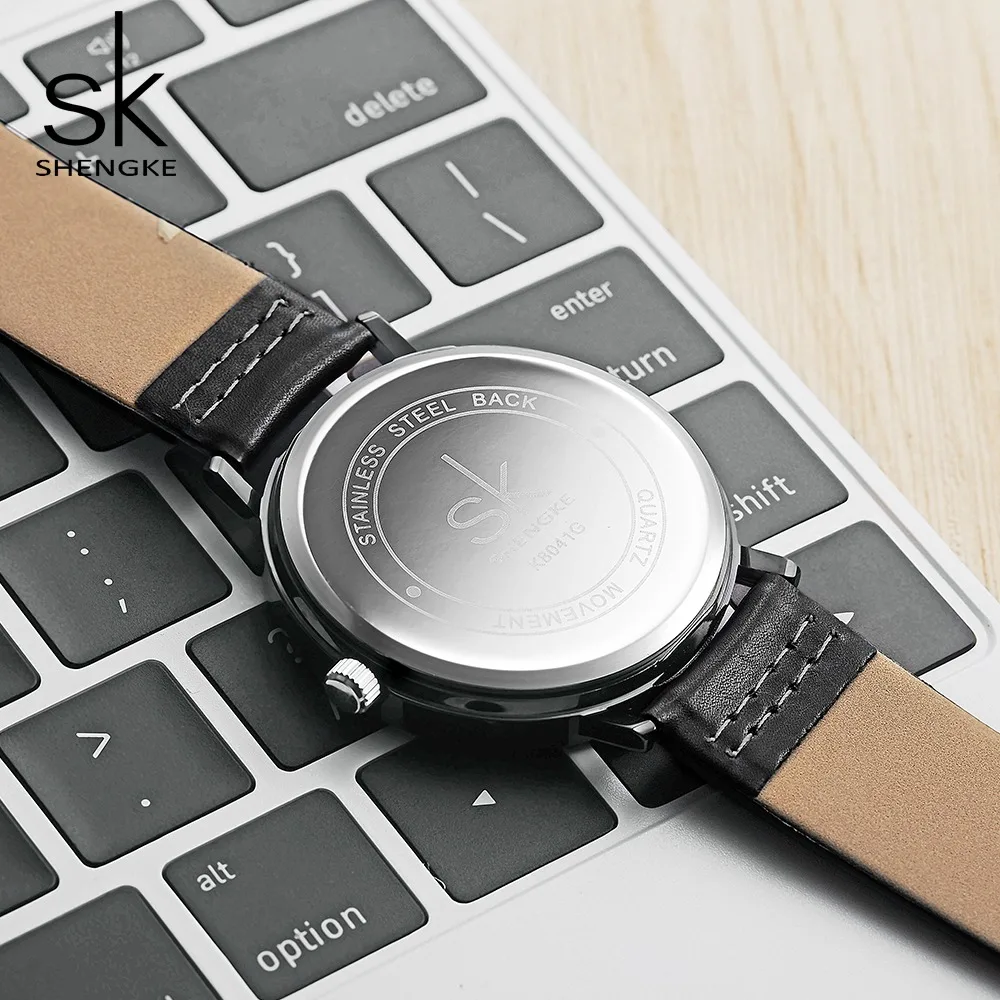Shengke Пара часы Новая мода кварцевые наручные женские Relojes повседневные Montre Femme