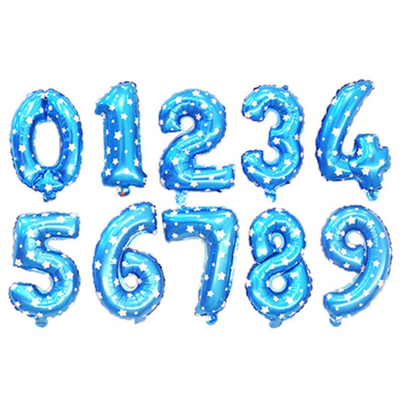 

16inch Gold Silver Pink Blue Number Foil Balloons Digit Helium Air Ball Happy Birthday Decorations Wedding Ballon Party Supplies