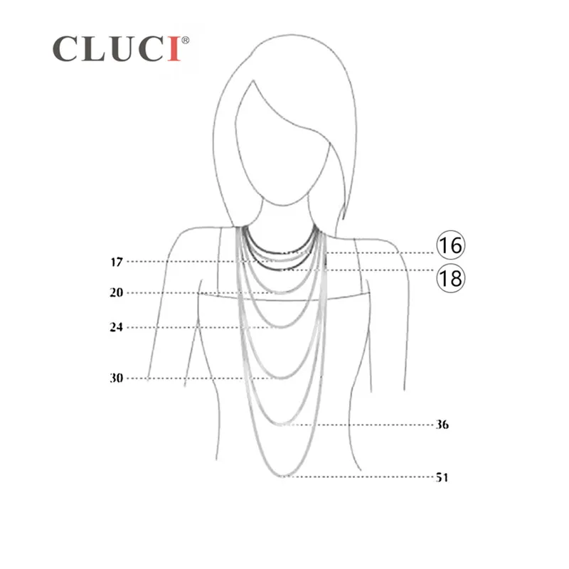 CLUCI Настоящее серебро 925 проба цепочка для ожерелья Изготовление ювелирных изделий из драгоценных камней женские ожерелья аксессуары Регулируемая цепочка серебро 925