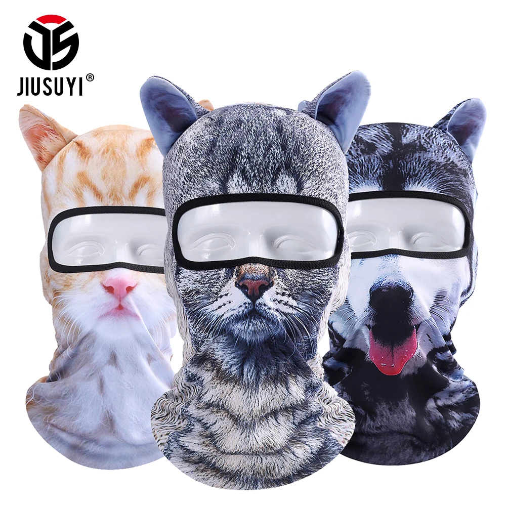 3D кошка животное Балаклава с ушами полная маска для лица велосипедные шапки