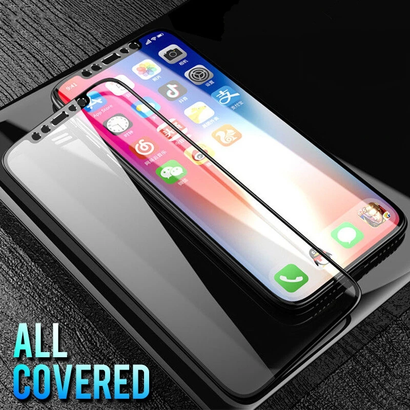 WZH полное покрытие закаленное стекло для iPhone X 6 7 8 Plus 6D изогнутая алюминиевая
